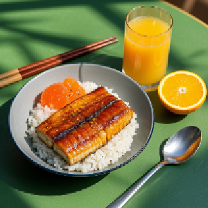 果冻橙汁鳗鱼饭呀